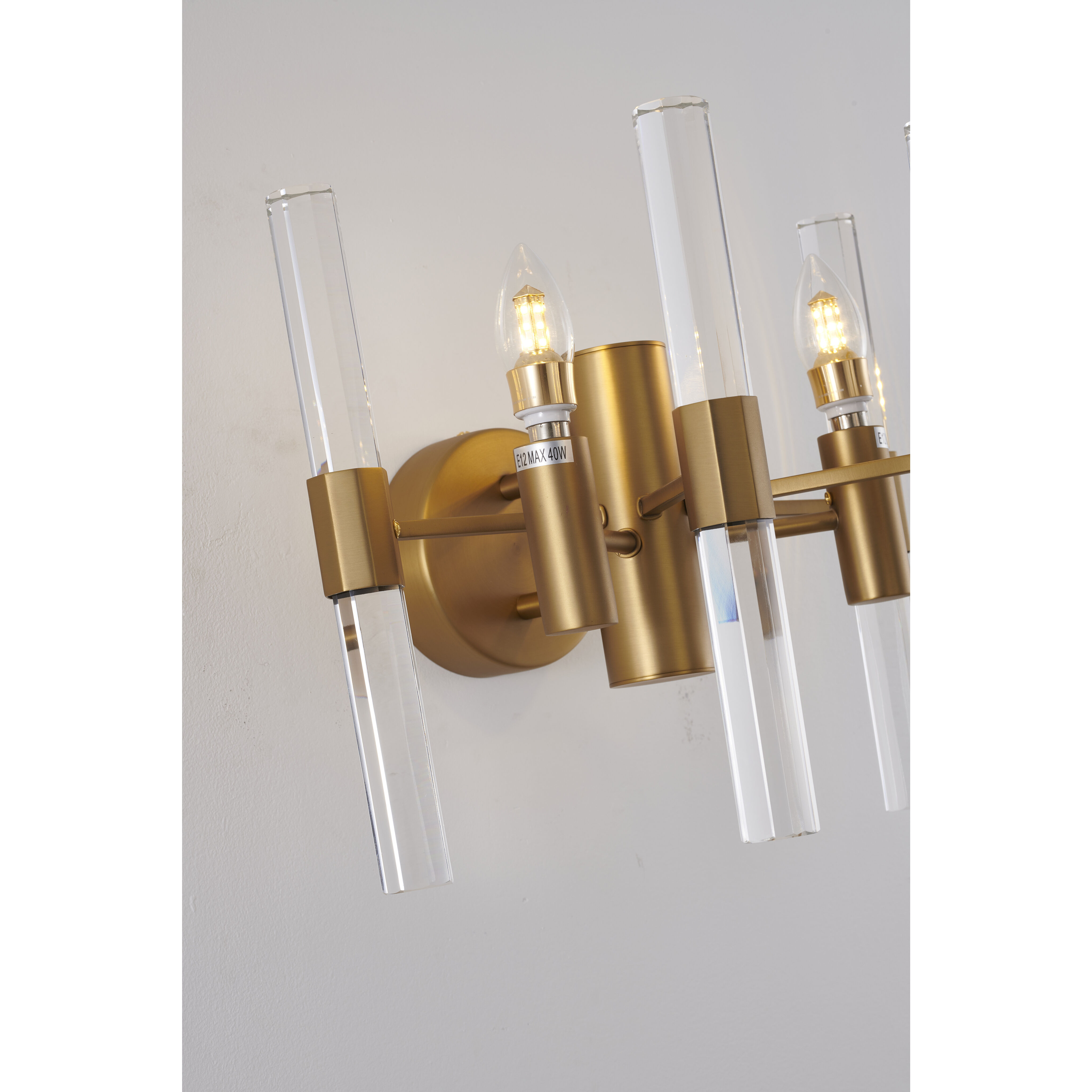 Canada 2 Light 14 inch Brass Wall Sconce Wall Light